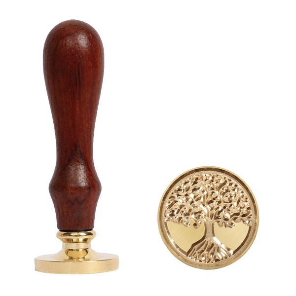Wax stamp, golden seal, form of the tree of life